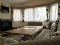 [Holiday hire caravan living room, Norfolk]