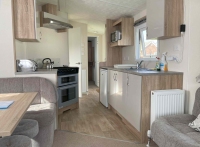 [Holiday hire caravan kitchen, Norfolk]