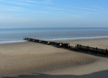 [Bacton beach just in front of our holiday caravan park, Norfolk]