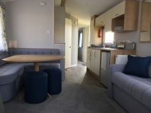[Holiday hire caravan living room, Norfolk]
