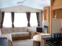 [Holiday hire caravan living room, Norfolk]