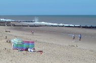 [Photo of Bacton beach, Norfolk.]