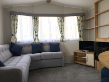 [Holiday hire caravan living room, Norfolk]