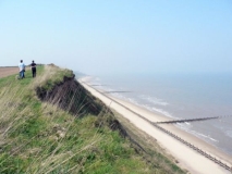 [Cliff top walk, Norfolk beach]